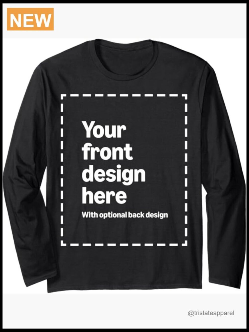 Custom Front & Back Print Long Sleeve T-Shirt Unisex